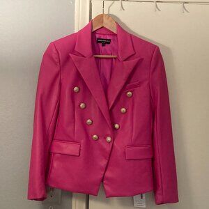 Generation Love faux leather fuchsia pink blazer, sz. S